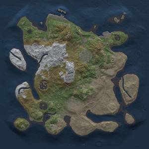 Thumbnail Rust Map: Procedural Map, Size: 2765, Seed: 1234567, 11 Monuments