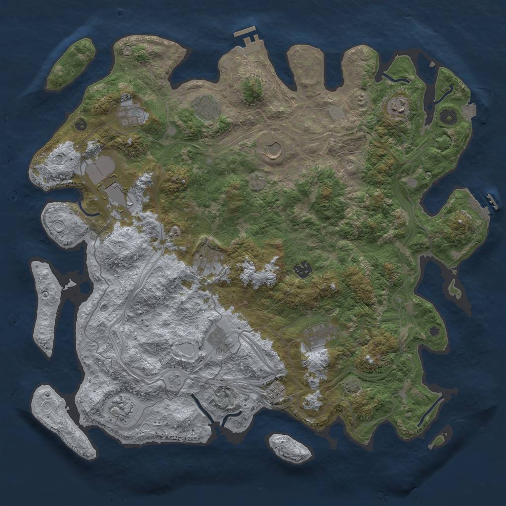 Rust Map: Procedural Map, Size: 4500, Seed: 20240905, 19 Monuments