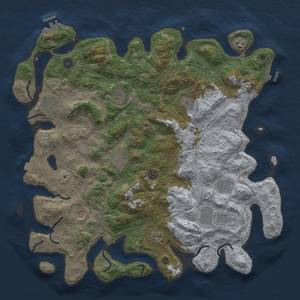 Thumbnail Rust Map: Procedural Map, Size: 4500, Seed: 1729661791, 19 Monuments