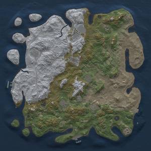 Thumbnail Rust Map: Procedural Map, Size: 4500, Seed: 388, 19 Monuments