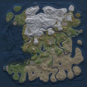 Thumbnail Rust Map: Procedural Map, Size: 4500, Seed: 677148306, 16 Monuments