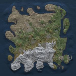 Thumbnail Rust Map: Procedural Map, Size: 3850, Seed: 1701181099, 19 Monuments