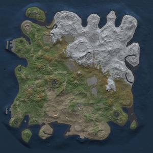 Thumbnail Rust Map: Procedural Map, Size: 3800, Seed: 831675366, 18 Monuments