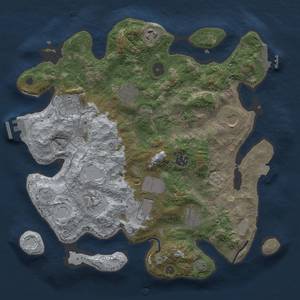 Thumbnail Rust Map: Procedural Map, Size: 3500, Seed: 478927747, 17 Monuments