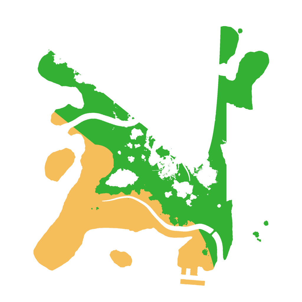 Biome Rust Map: Procedural Map, Size: 2500, Seed: 128695323