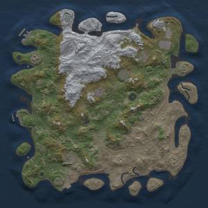 Thumbnail Rust Map: Procedural Map, Size: 4500, Seed: 1484655451, 19 Monuments