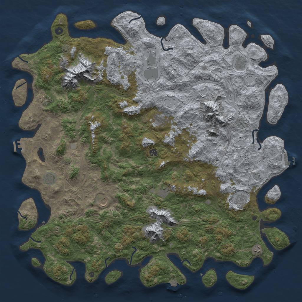 Rust Map: Procedural Map, Size: 5750, Seed: 3456, 19 Monuments