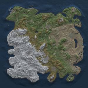 Thumbnail Rust Map: Procedural Map, Size: 4500, Seed: 15784825, 19 Monuments