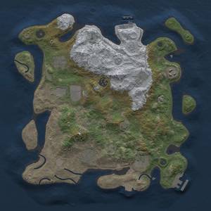 Thumbnail Rust Map: Procedural Map, Size: 3500, Seed: 423579852, 15 Monuments