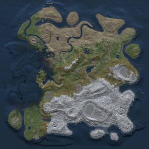 Thumbnail Rust Map: Procedural Map, Size: 4000, Seed: 235378779, 15 Monuments
