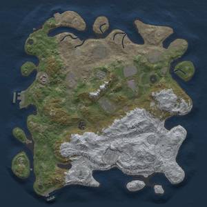 Thumbnail Rust Map: Procedural Map, Size: 4000, Seed: 235378779, 18 Monuments