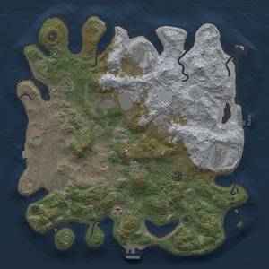 Thumbnail Rust Map: Procedural Map, Size: 4000, Seed: 1611502645, 18 Monuments