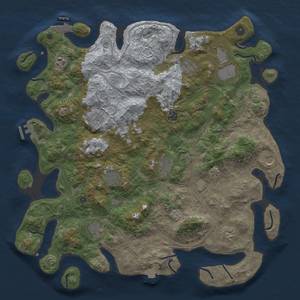 Thumbnail Rust Map: Procedural Map, Size: 4500, Seed: 2118354244, 19 Monuments