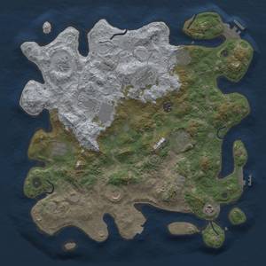 Thumbnail Rust Map: Procedural Map, Size: 4000, Seed: 534386156, 18 Monuments