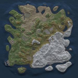 Thumbnail Rust Map: Procedural Map, Size: 4000, Seed: 937354173, 18 Monuments