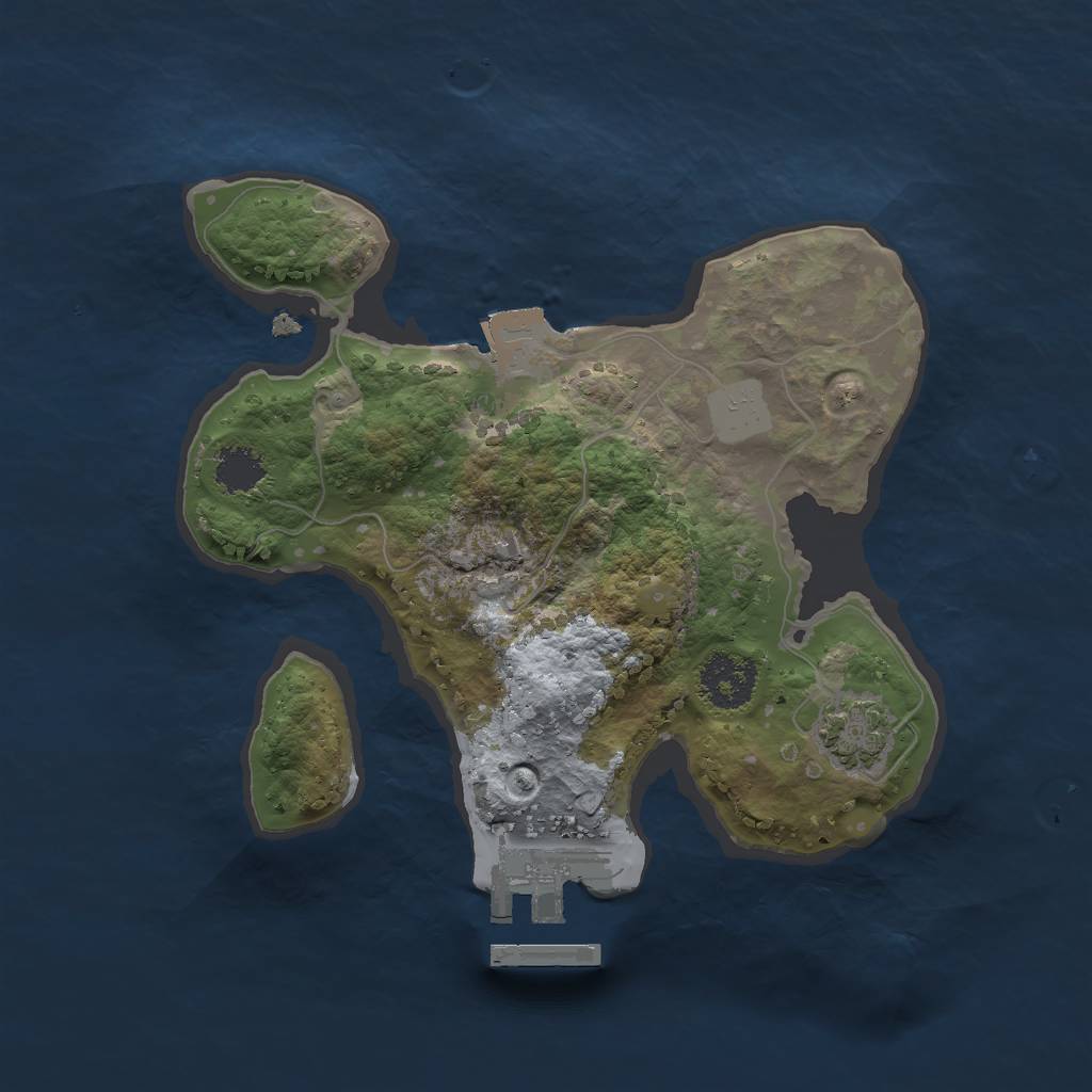 Rust Map: Procedural Map, Size: 2000, Seed: 1999083099, 5 Monuments