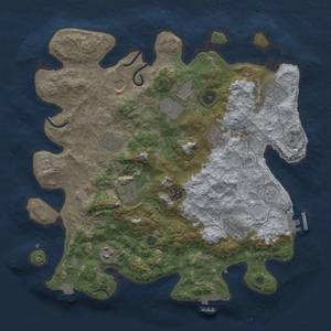 Thumbnail Rust Map: Procedural Map, Size: 3800, Seed: 194860635, 18 Monuments