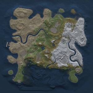 Thumbnail Rust Map: Procedural Map, Size: 3800, Seed: 194860635, 15 Monuments