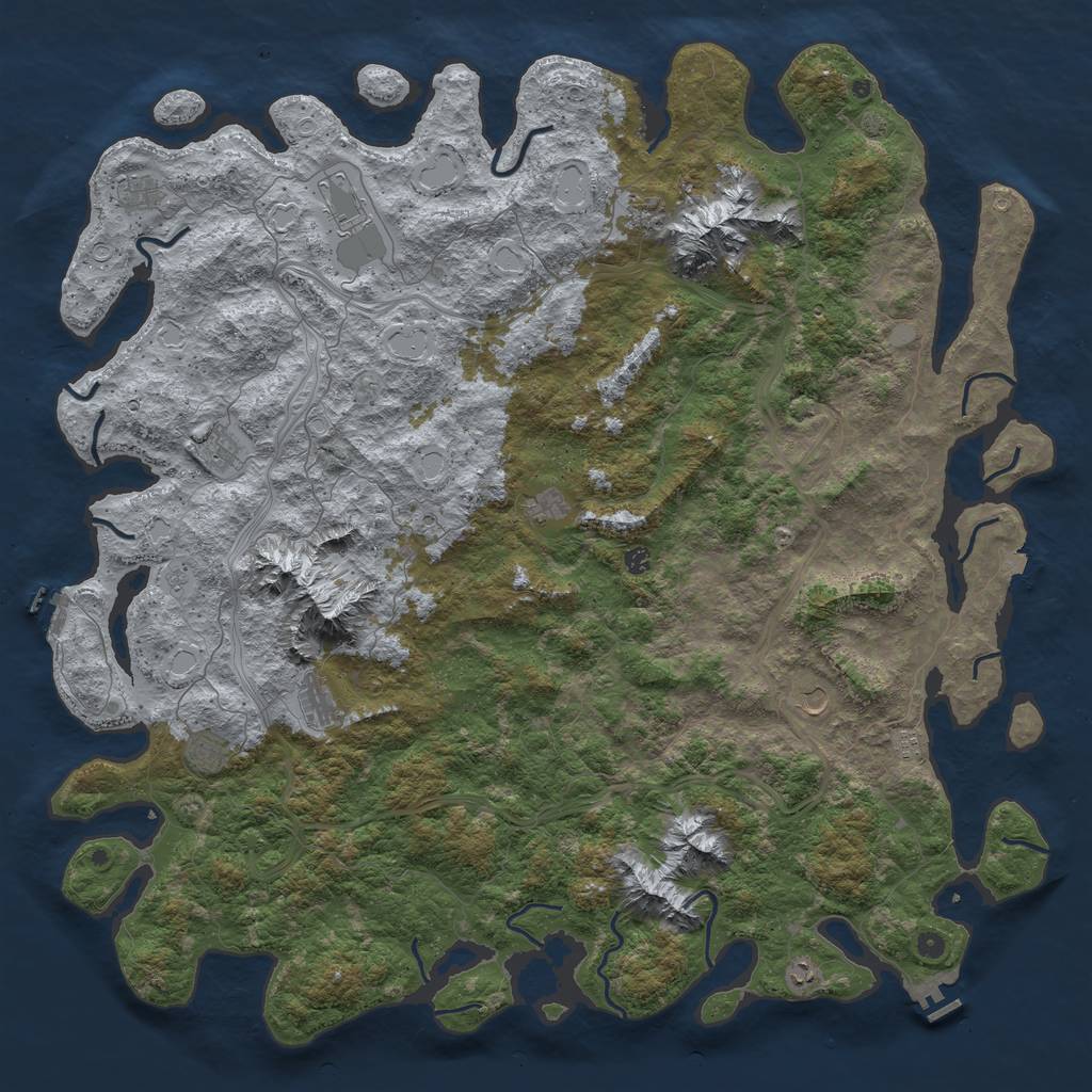 Rust Map: Procedural Map, Size: 6000, Seed: 159753, 19 Monuments