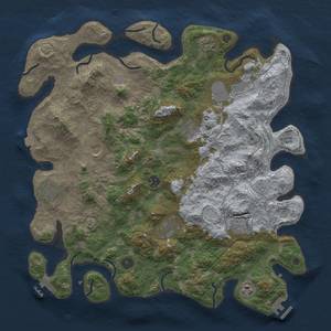 Thumbnail Rust Map: Procedural Map, Size: 4200, Seed: 94784, 18 Monuments