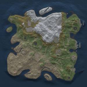 Thumbnail Rust Map: Procedural Map, Size: 3650, Seed: 38945734, 17 Monuments