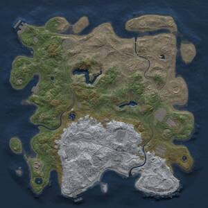 Thumbnail Rust Map: Procedural Map, Size: 4250, Seed: 674752445, 16 Monuments