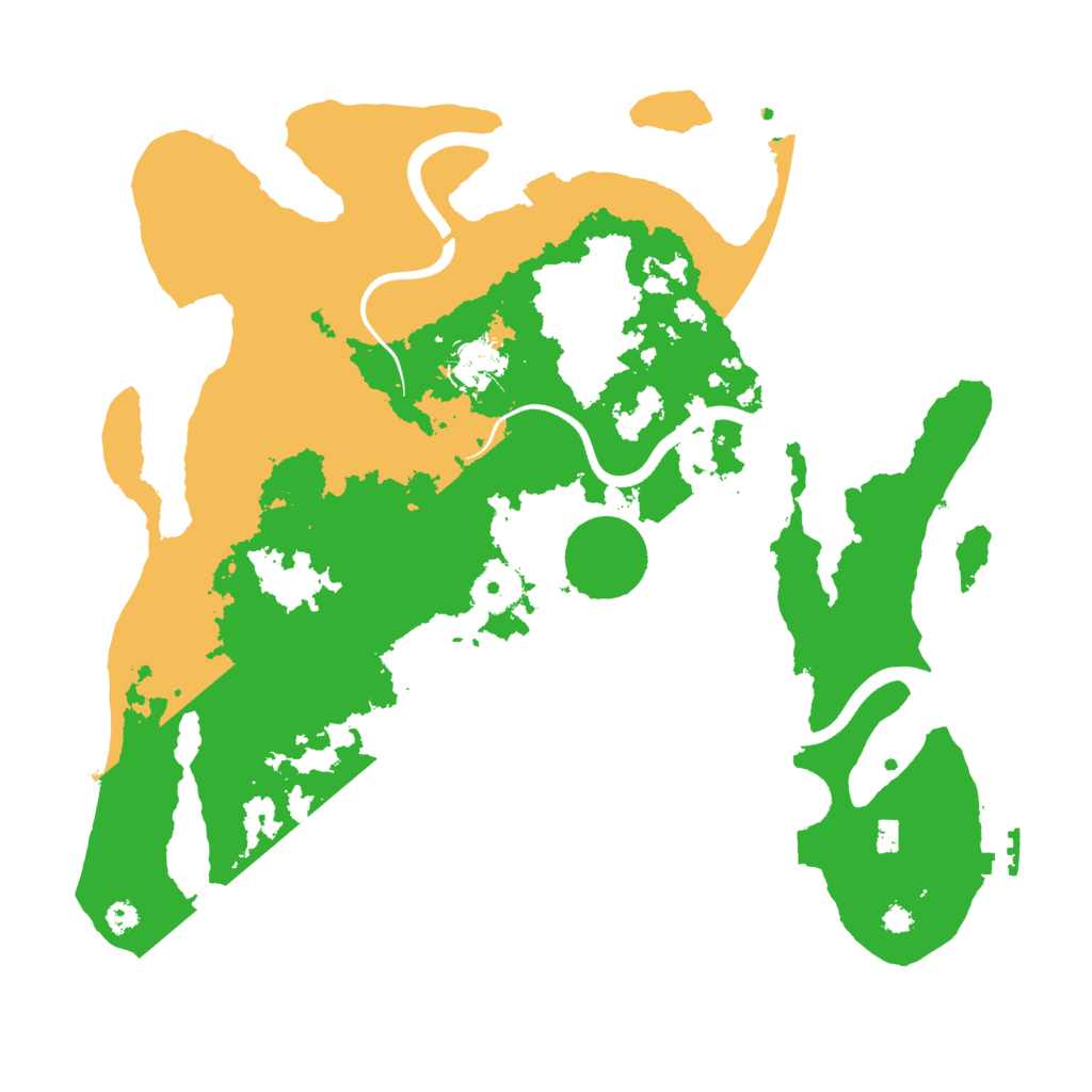 Biome Rust Map: Procedural Map, Size: 3500, Seed: 45677