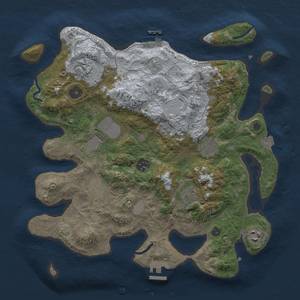 Thumbnail Rust Map: Procedural Map, Size: 3500, Seed: 662511478, 15 Monuments