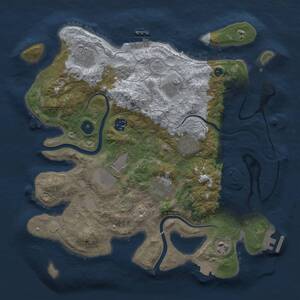 Thumbnail Rust Map: Procedural Map, Size: 3500, Seed: 662511478, 14 Monuments