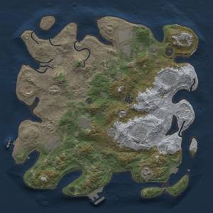 Thumbnail Rust Map: Procedural Map, Size: 3800, Seed: 42128724, 18 Monuments