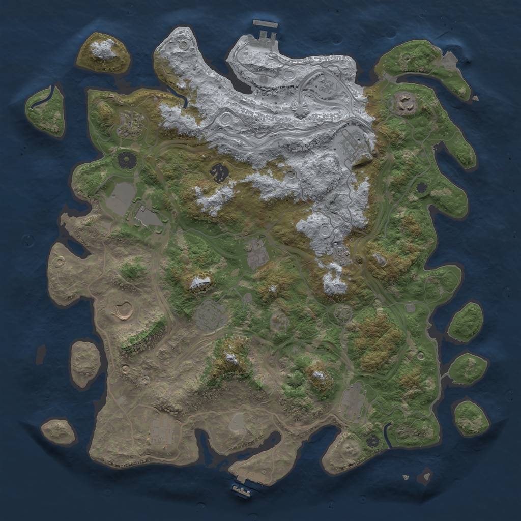 Rust Map: Procedural Map, Size: 4250, Seed: 1865583319, 19 Monuments