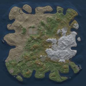 Thumbnail Rust Map: Procedural Map, Size: 4500, Seed: 2009320999, 19 Monuments