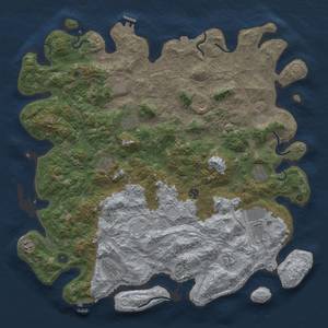 Thumbnail Rust Map: Procedural Map, Size: 4900, Seed: 1489761254, 19 Monuments