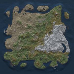 Thumbnail Rust Map: Procedural Map, Size: 4500, Seed: 1306864415, 19 Monuments