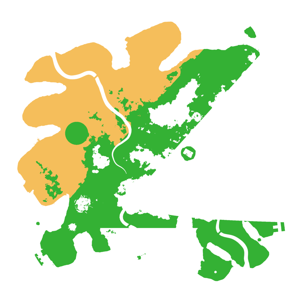 Biome Rust Map: Procedural Map, Size: 3500, Seed: 123473