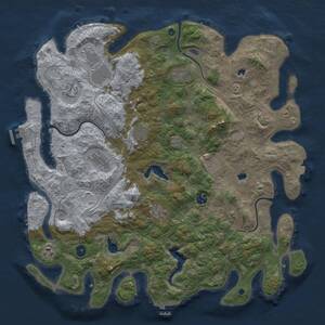 Thumbnail Rust Map: Procedural Map, Size: 4500, Seed: 1094479438, 16 Monuments