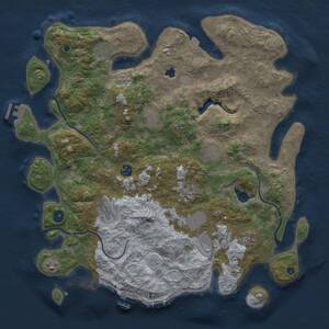 Thumbnail Rust Map: Procedural Map, Size: 4200, Seed: 649, 15 Monuments