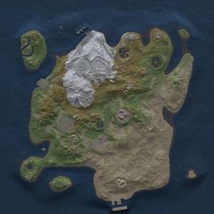 Thumbnail Rust Map: Procedural Map, Size: 3000, Seed: 7286, 13 Monuments