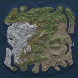 Thumbnail Rust Map: Procedural Map, Size: 4500, Seed: 2145811393, 19 Monuments