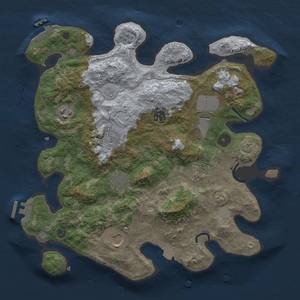 Thumbnail Rust Map: Procedural Map, Size: 3500, Seed: 1989002959, 16 Monuments