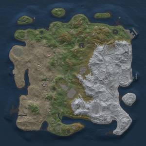 Thumbnail Rust Map: Procedural Map, Size: 4000, Seed: 629194502, 18 Monuments