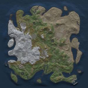 Thumbnail Rust Map: Procedural Map, Size: 4000, Seed: 1760695358, 18 Monuments