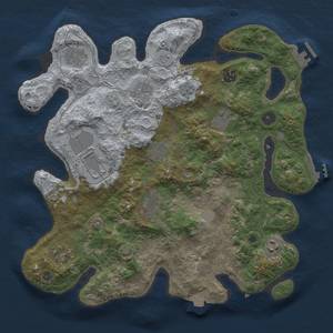 Thumbnail Rust Map: Procedural Map, Size: 3700, Seed: 898214889, 18 Monuments