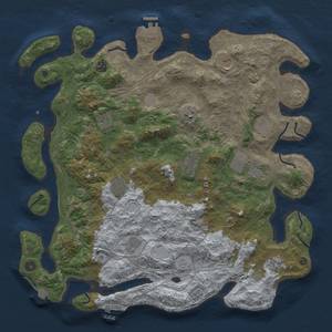 Thumbnail Rust Map: Procedural Map, Size: 4500, Seed: 130249139, 19 Monuments