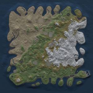 Thumbnail Rust Map: Procedural Map, Size: 4500, Seed: 1273555323, 18 Monuments