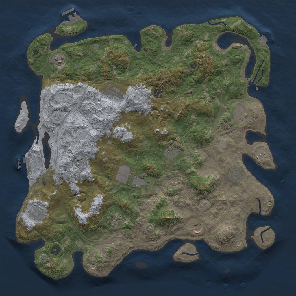 Rust Map: Procedural Map, Size: 4500, Seed: 95615864, 19 Monuments