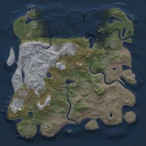 Thumbnail Rust Map: Procedural Map, Size: 4500, Seed: 95615864, 17 Monuments