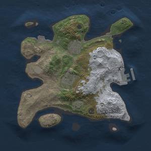 Thumbnail Rust Map: Procedural Map, Size: 2500, Seed: 1381483879, 8 Monuments