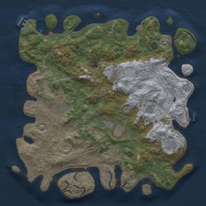 Thumbnail Rust Map: Procedural Map, Size: 4500, Seed: 1970366329, 19 Monuments