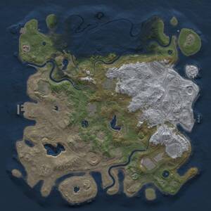Thumbnail Rust Map: Procedural Map, Size: 4500, Seed: 1970366329, 17 Monuments